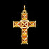 THOMAS SABO ORANGE GEMSTONE CROSS PENDANT - BACK VIEW