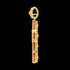 THOMAS SABO ORANGE GEMSTONE CROSS PENDANT - SIDE VIEW