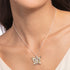 THOMAS SABO GOLDEN BUTTERFLY STAR MOON PENDANT - MODEL VIEW