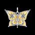 THOMAS SABO GOLDEN BUTTERFLY STAR MOON PENDANT