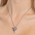 THOMAS SABO SILVER COLOURFUL HUMMINGBIRD PENDANT - MODEL VIEW