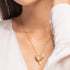 THOMAS SABO GOLD COLOURFUL HUMMINGBIRD PENDANT - MODEL VIEW