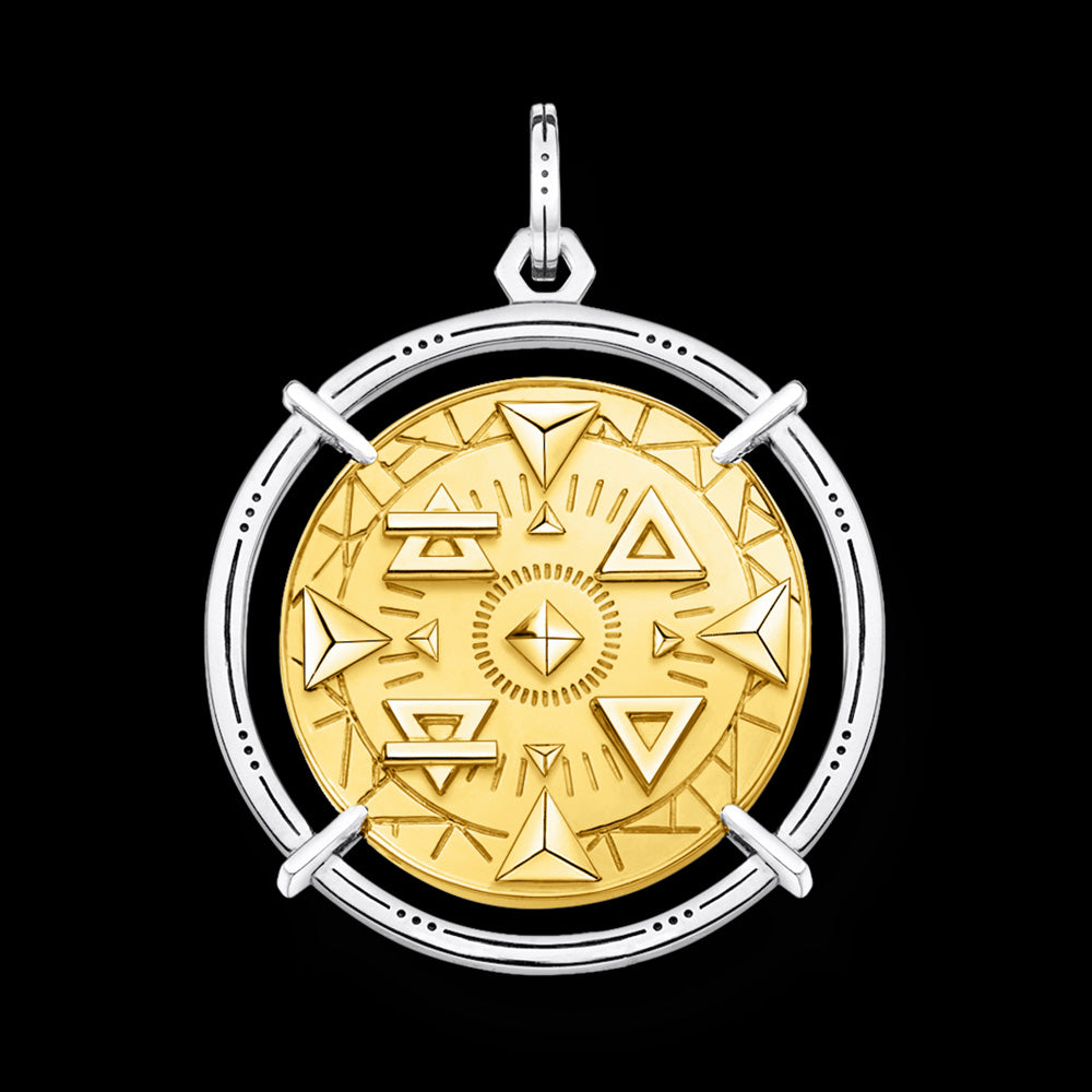 THOMAS SABO GOLD ELEMENTS OF NATURE PENDANT - BACK VIEW