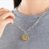THOMAS SABO GOLD ELEMENTS OF NATURE PENDANT - FEMALE MODEL VIEW