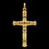 THOMAS SABO GOLD ORNATE BLACK CZ CROSS PENDANT