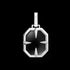 THOMAS SABO SILVER ONYX COMPASS STAR MEDALLION PENDANT - BACK VIEW
