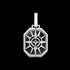 THOMAS SABO SILVER ONYX COMPASS STAR MEDALLION PENDANT