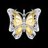 THOMAS SABO SILVER JEWELLED BUTTERFLY PENDANT - BACK VIEW