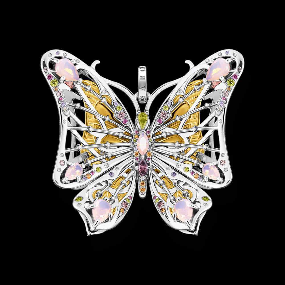 THOMAS SABO SILVER JEWELLED BUTTERFLY PENDANT