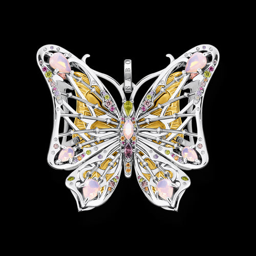 THOMAS SABO SILVER JEWELLED BUTTERFLY PENDANT