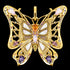 THOMAS SABO GOLD JEWELLED BUTTERFLY LARGE PENDANT