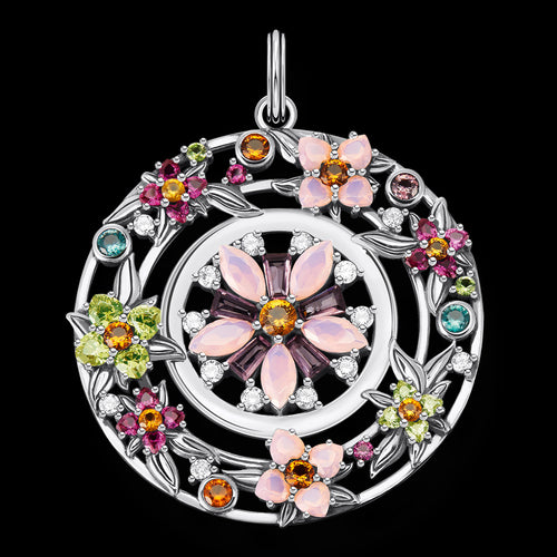 THOMAS SABO SILVER FLOWERS PENDANT