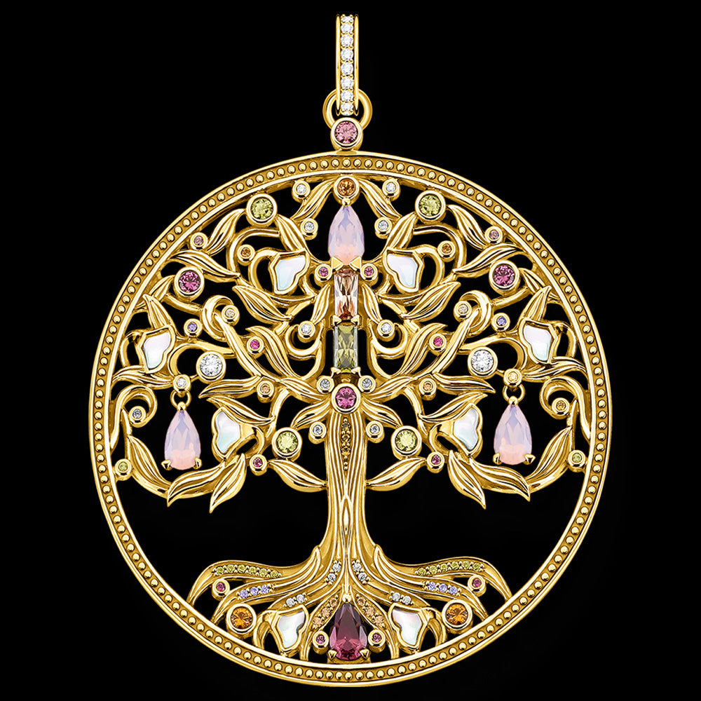 THOMAS SABO GOLD TREE OF LOVE CANDELABRA PENDANT