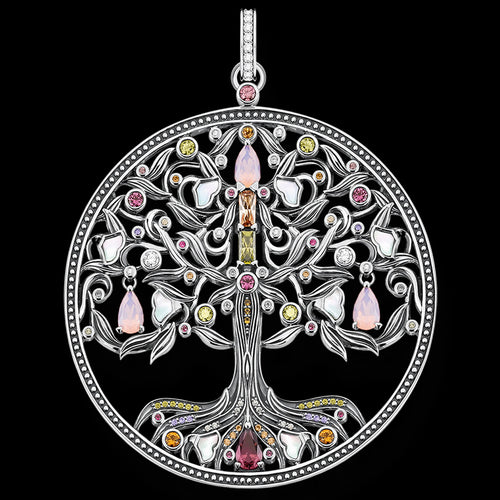 THOMAS SABO SILVER TREE OF LOVE CANDELABRA PENDANT