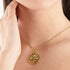 THOMAS SABO GOLD CZ TREE OF LOVE SWIVEL PENDANT - MODEL VIEW