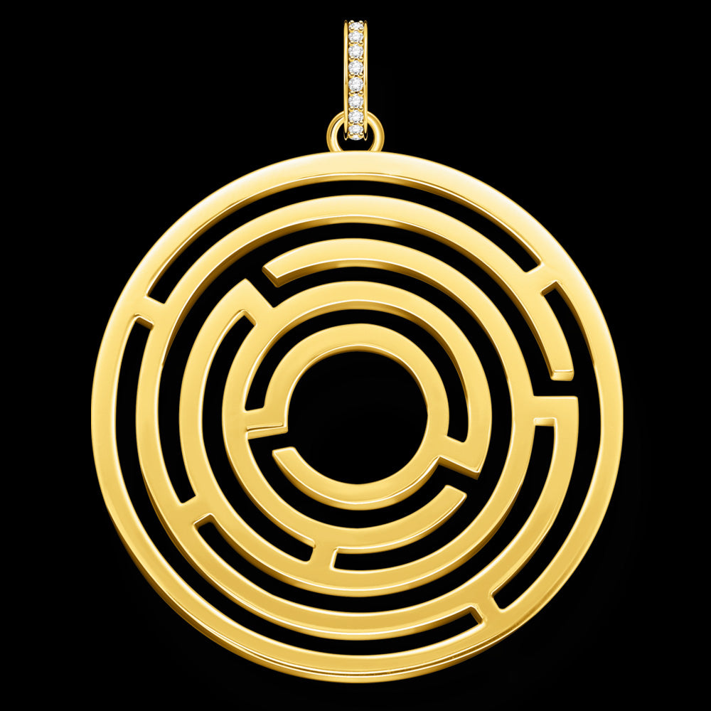 THOMAS SABO GOLD MAZE PENDANT - BACK VIEW