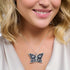 THOMAS SABO SILVER BUTTERFLY STAR MOON LARGE PENDANT - MODEL VIEW