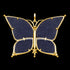 THOMAS SABO GOLD BUTTERFLY STAR MOON LARGE PENDANT - BACK VIEW