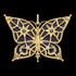 THOMAS SABO GOLD BUTTERFLY STAR MOON LARGE PENDANT