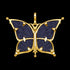 THOMAS SABO GOLD BUTTERFLY STAR MOON PENDANT - BACK VIEW