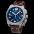 TW STEEL CANTEEN BLUE & SILVER CHRONO LEATHER WATCH TW1113 - TILT VIEW
