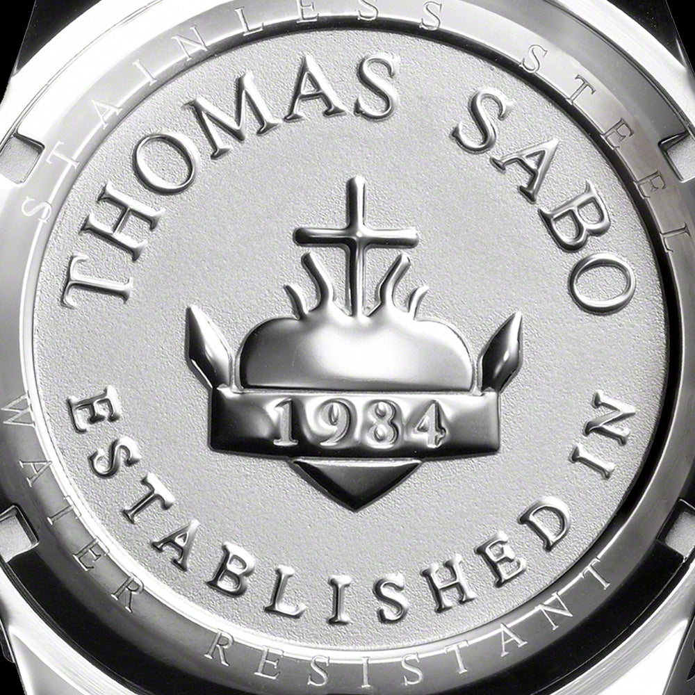 THOMAS SABO MEN'S BLACK SILVER REBEL URBAN WATCH - CASBEACK