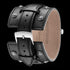 THOMAS SABO MEN'S REBEL ICON BLACK LEATHER CUFF WATCH - BACK VIEW