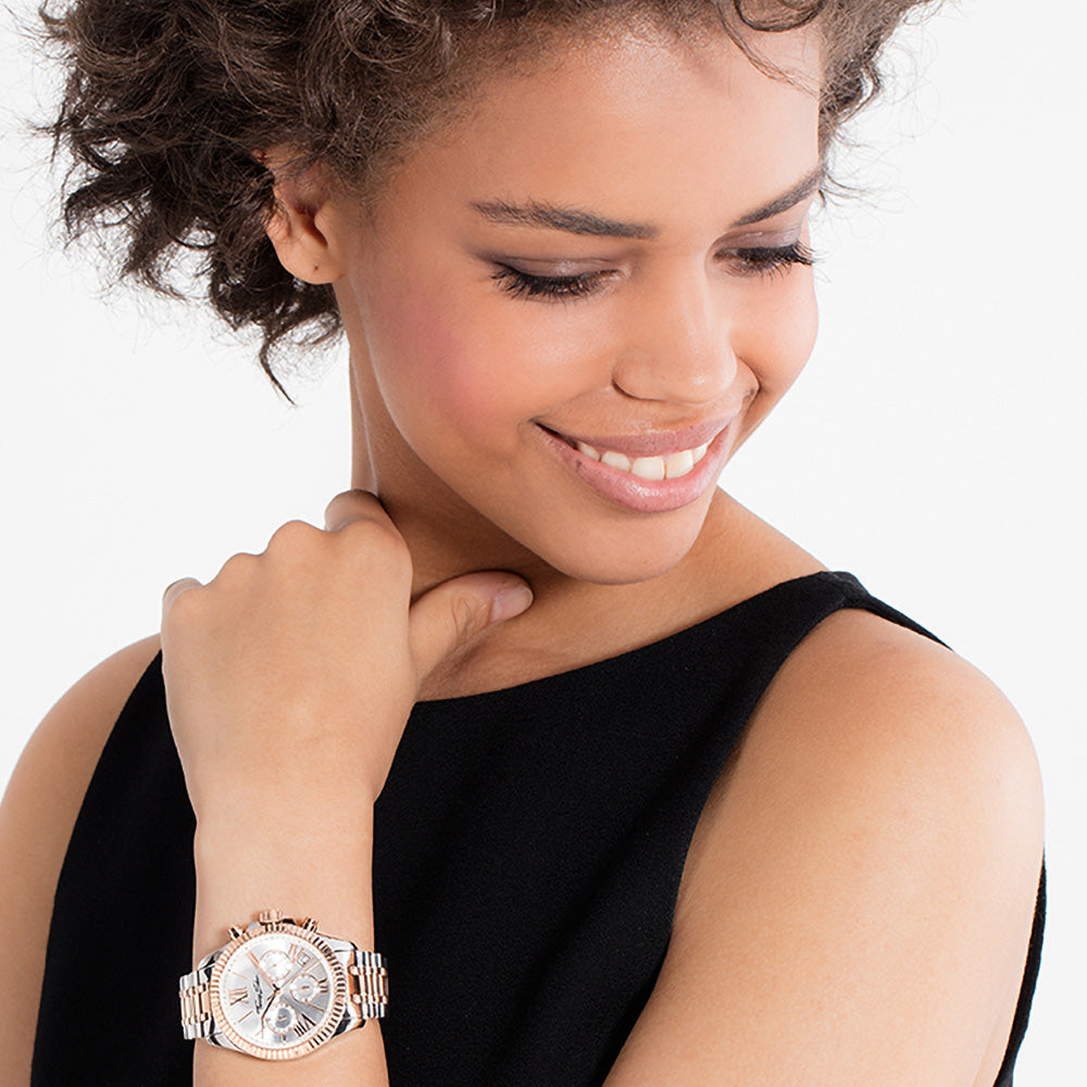 THOMAS SABO LADIES ROSE GOLD SILVER DIVINE CHRONO WATCH - WRIAT VIEW