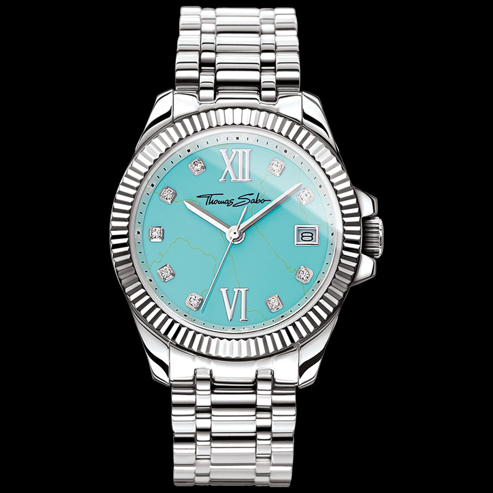 THOMAS SABO LADIES TURQUOISE DIVINE SILVER WATCH