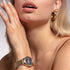 THOMAS SABO LADIES BLUE DIAL GOLD GLAM SPIRIT ASTRO WATCH - WRIST VIEW