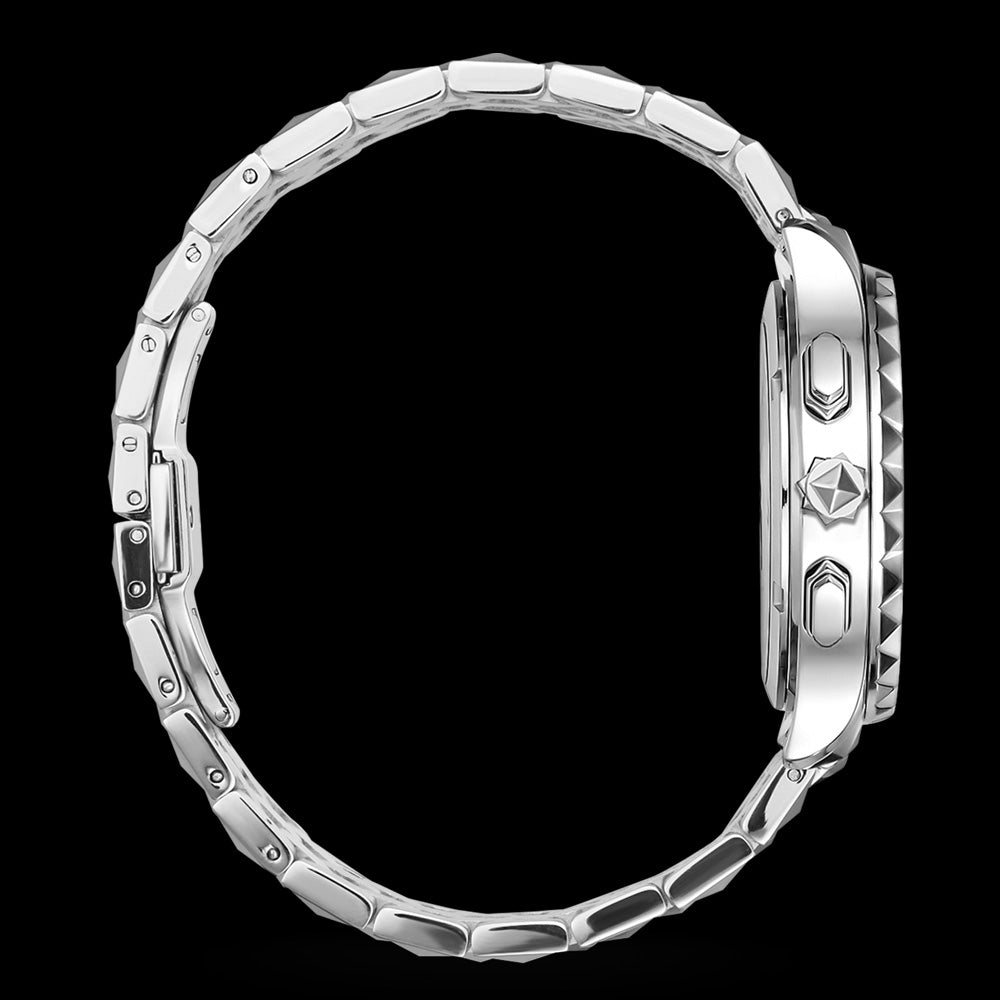 THOMAS SABO MEN'S PYRAMID SILVER REBEL AT HEART WATCH - SIDE VIEW