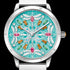 THOMAS SABO LADIES DRAGONFLY KALEIDOSCOPE SILVER WATCH - DIAL CLOSE-UP