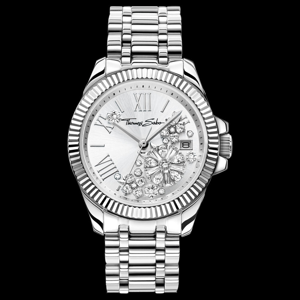 THOMAS SABO LADIES FLOWERS WHITE ICE GEMSTONE DIAL WATCH