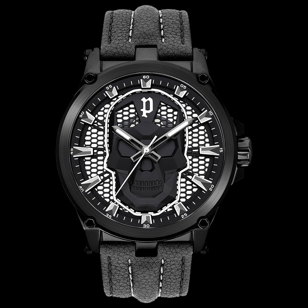 POLICE VERTEX ALL BLACK SKULL MEN'S WATCH | AUSTRALIA