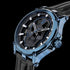 POLICE MEN'S VERTEX BLUE & BLACK SKULL WATCH - TILT VIEW