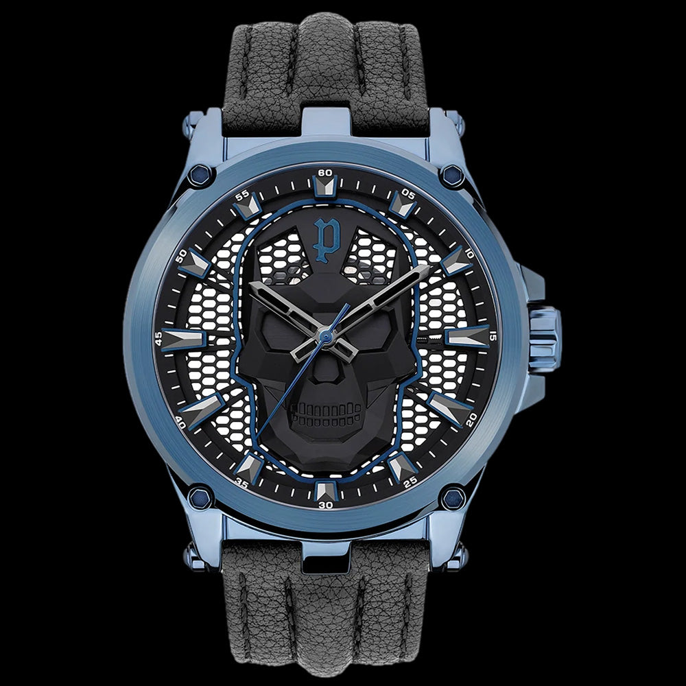 POLICE VERTEX BLUE & BLACK SKULL MEN'S WATCH | AUSTRALIA