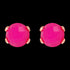 BRONZALLURE FUSCHIA CHARLCEDONY STUD EARRINGS
