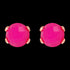 BRONZALLURE FUSCHIA CHARLCEDONY STUD EARRINGS