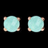 BRONZALLURE AQUA CHALCEDONY STUD EARRINGS