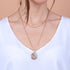 BRONZALLURE BEE HIVE ROSE GOLD NECKLACE - MODEL VIEW 1