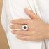 BRONZALLURE BEE WHITE MOTHER OF PEARL RING - MODEL VIEW