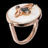 BRONZALLURE BEE WHITE MOTHER OF PEARL RING