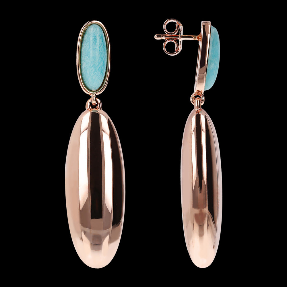 BRONZALLURE CANDY TURQUOISE DROP EARRINGS - SIDE VIEW