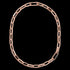 BRONZALLURE BOLD FORZATINA PAVE BLACK SPINEL DETAIL CHAIN NECKLACE - FULL VIEW