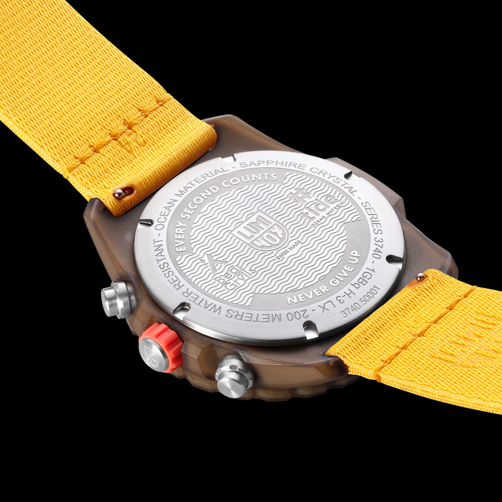 LUMINOX BEAR GRYLLS ECO MASTER #TIDE YELLOW WATCH 3745.ECO - CASEBACK