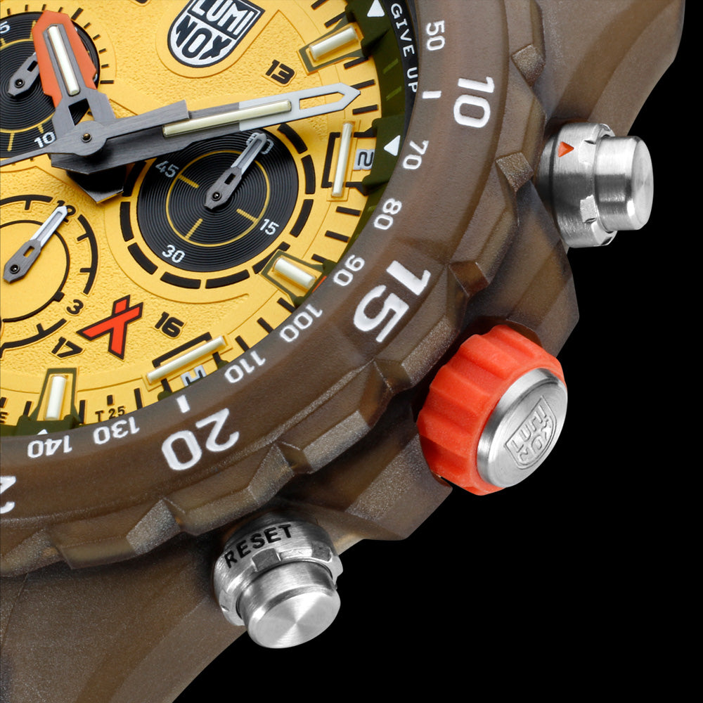 LUMINOX BEAR GRYLLS ECO MASTER #TIDE YELLOW WATCH 3745.ECO - SIDE VIEW 2