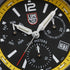 LUMINOX PACIFIC DIVER YELLOW CHRONOGRAPH WATCH 3145 - DIAL CLOSE-UP