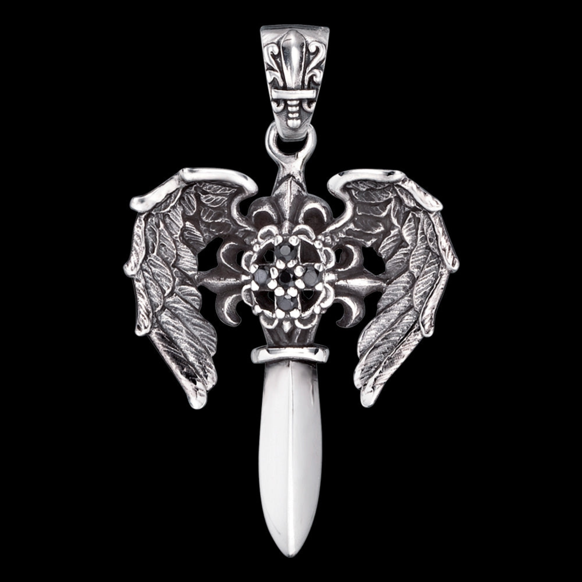Archangel Michael Sword Silver Pendant.