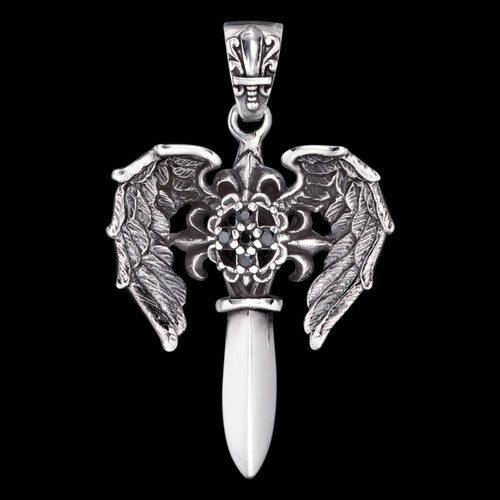 Archangel Michael Sword Silver Pendant.