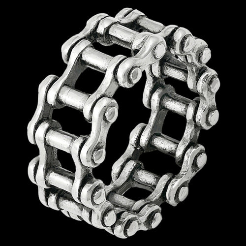 Stainless Steel Men's Industrial Bike Chain Ring.